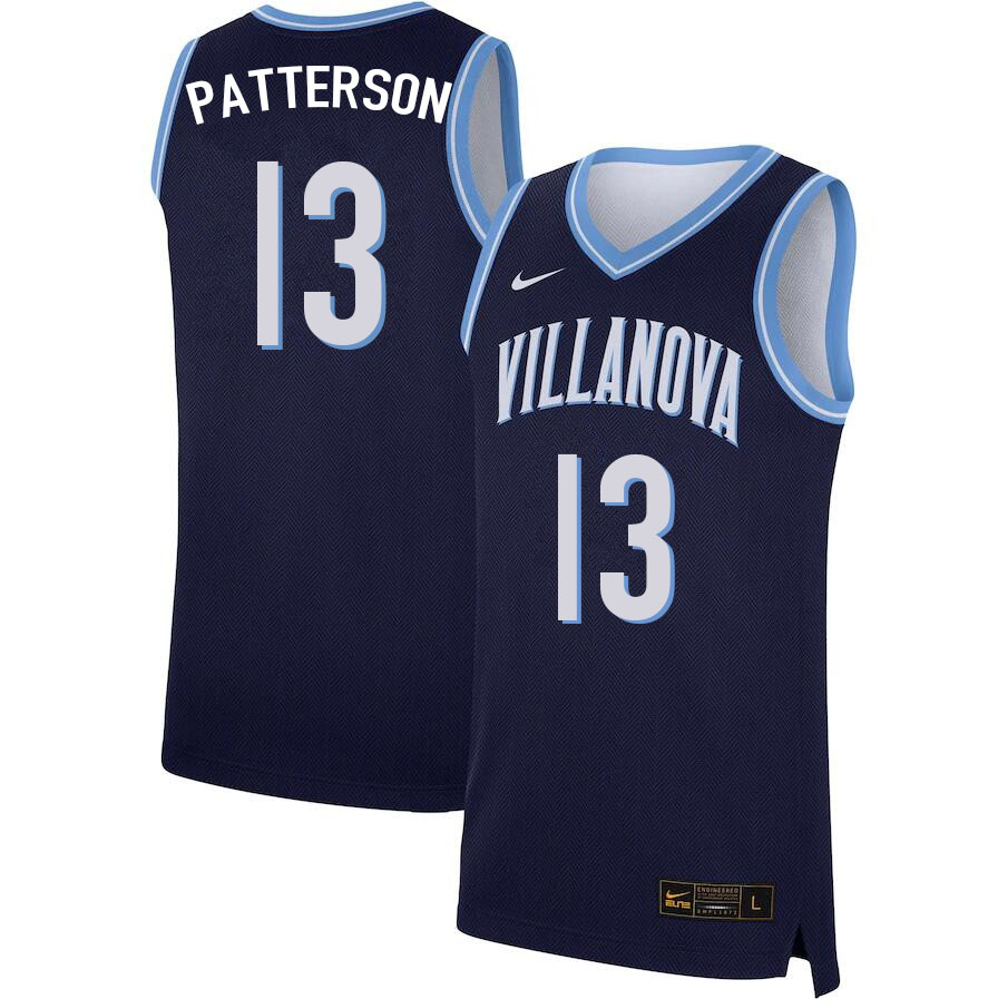 Men #13 Trey Patterson Willanova Wildcats College Basketball Jerseys Sale-Navy
